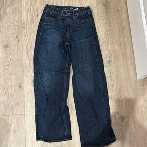 Wide Leg Blue Jeans